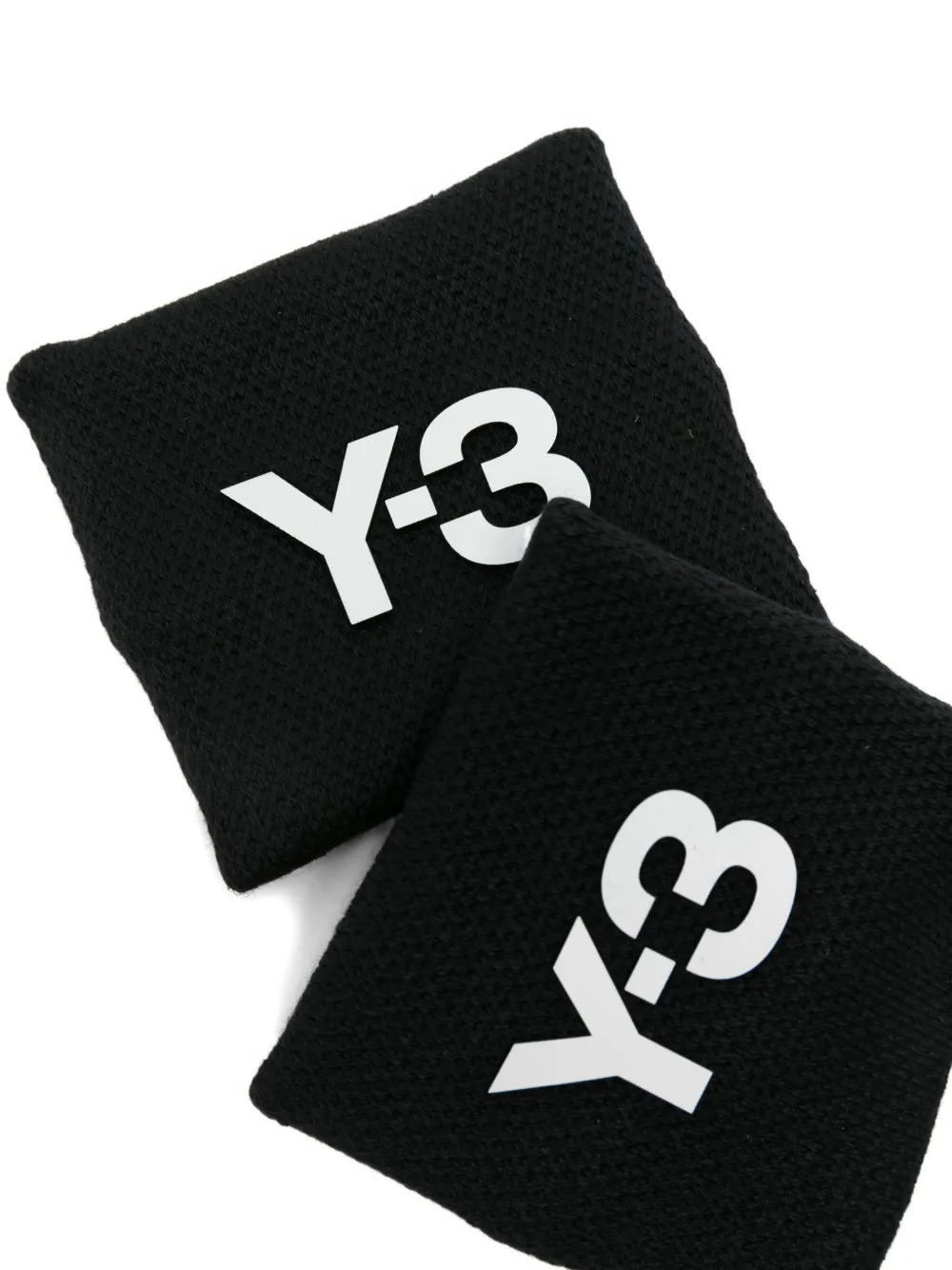 Y-3 Logo-detail Wristbands (pair Of Two) In Black