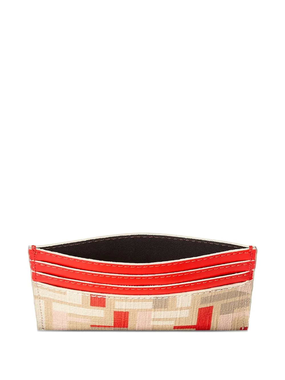 FENDI FF-pattern card holder Beige