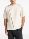 Manière De Voir pleat-detail split-hem T-shirt - Neutrals