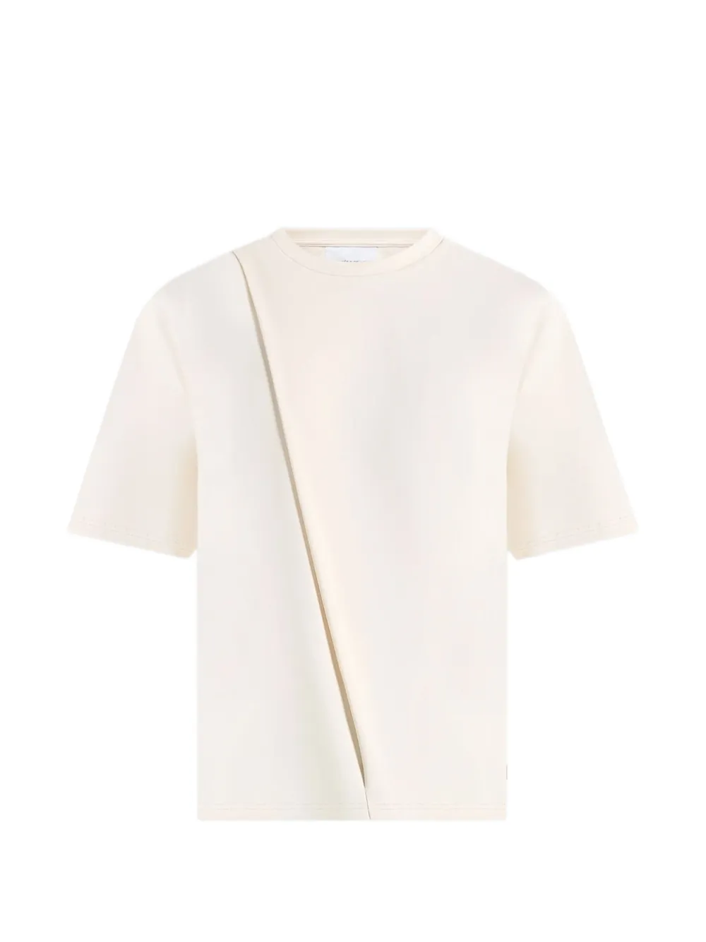 Manière De Voir pleat-detail split-hem T-shirt - Toni neutri
