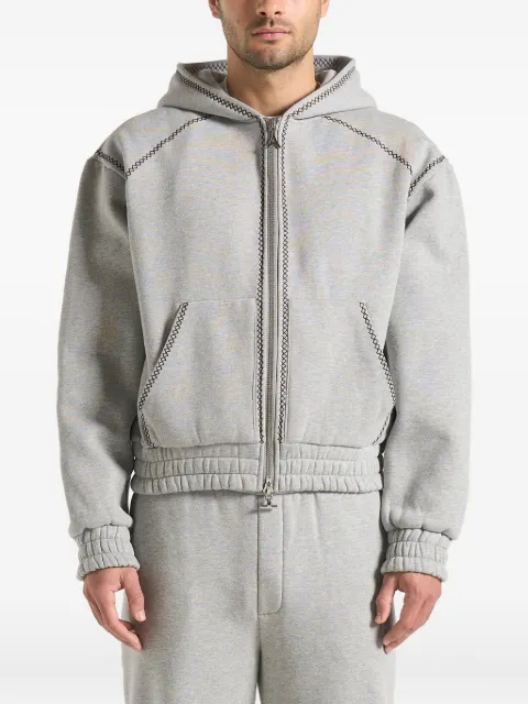Manière De Voir Ivan whipstitch zipped hoodie