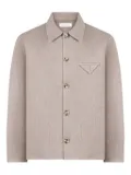 Manière De Voir Leo textured tailored long-sleeve overshirt - Brown