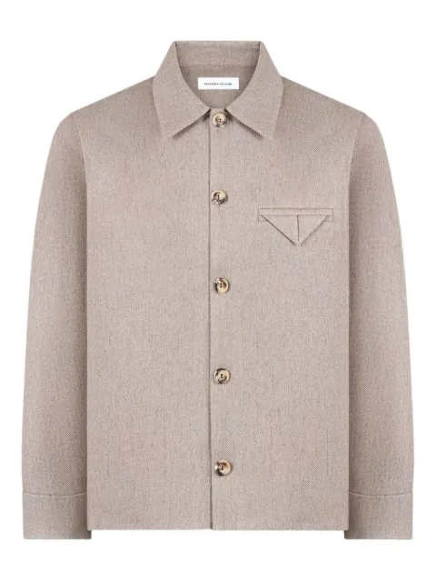 Manière De Voir Leo textured tailored long-sleeve overshirt