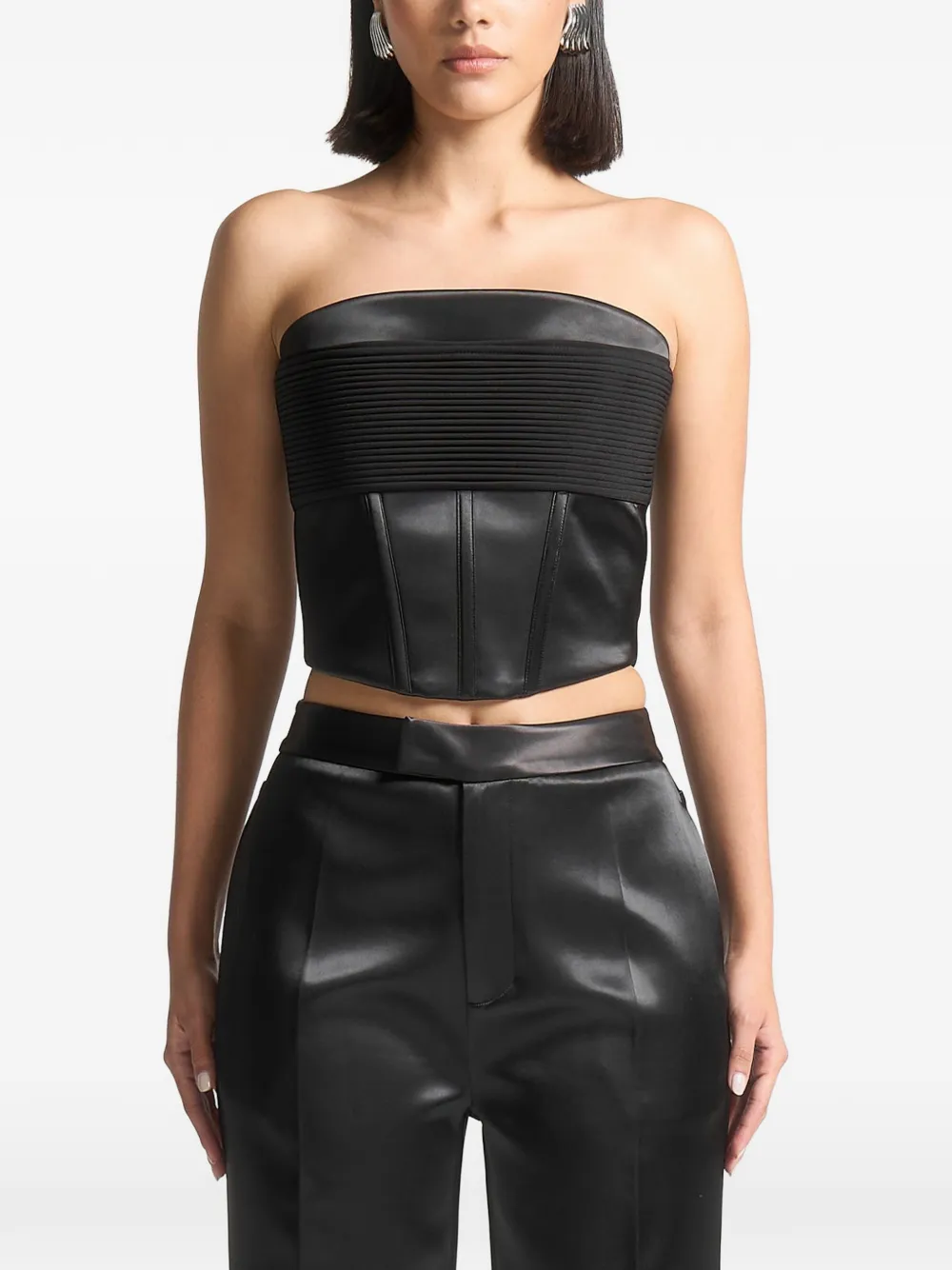 Manière De Voir Cora コルセットトップ | ブラック | FARFETCH JP