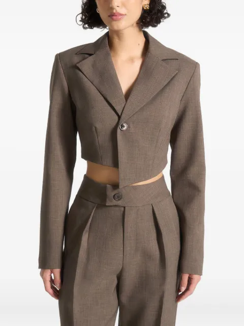 Manière De Voir Dina asymmetric tailored cropped blazer