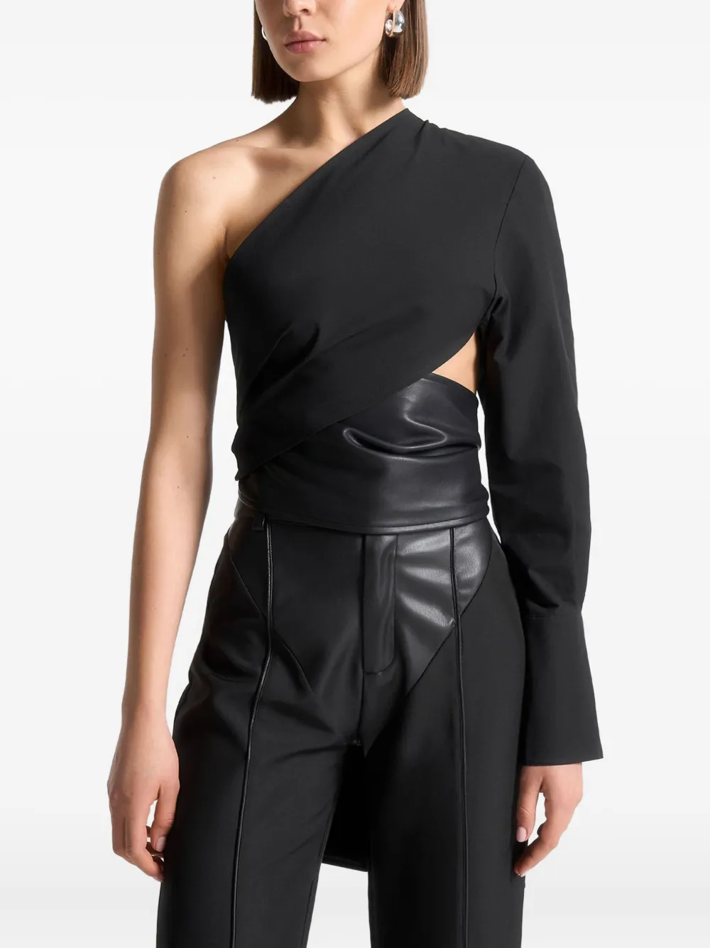 Manière De Voir Coralie one-sleeve wrap top | Blouses | Image 2