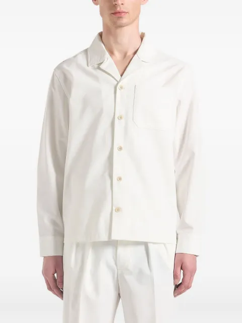 Manière De Voir Constan revere-collar linen shirt
