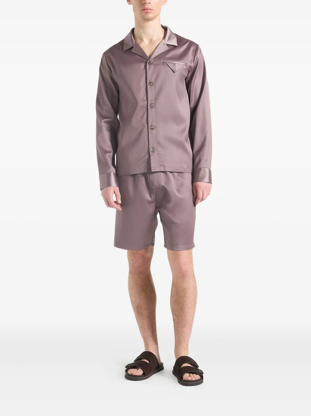 Manière De Voir Liam elasticated-waistband satin shorts | Bermuda Shorts | Image 2