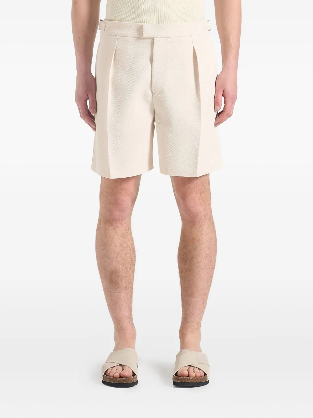 Manière De Voir Shorts Marin in twill con pieghe - Toni neutri