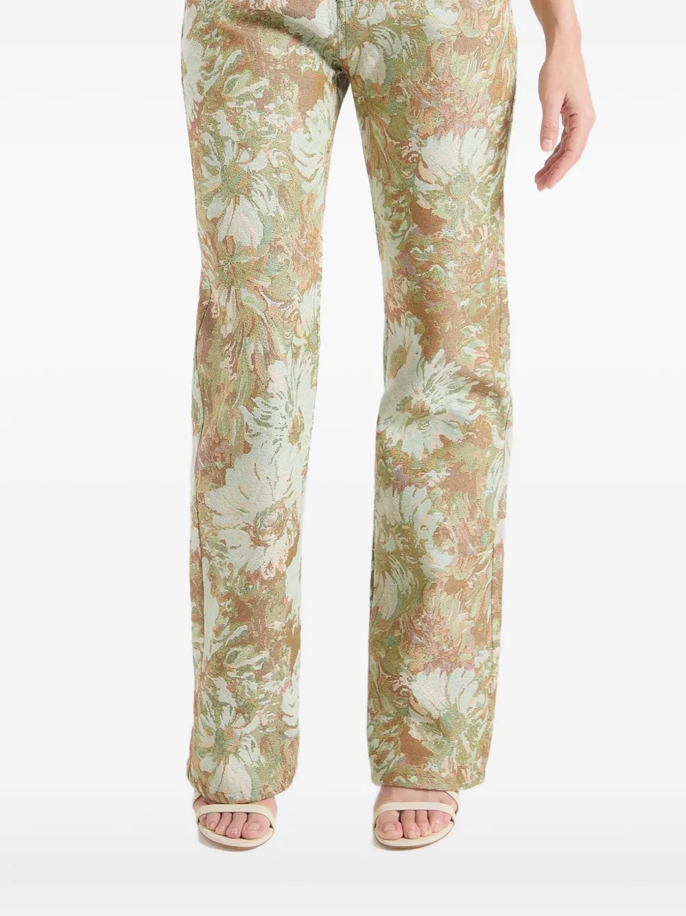 Manière De Voir Florence floral jeans Groen