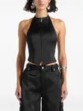 Manière De Voir Claudette satin halterneck backless top - Black