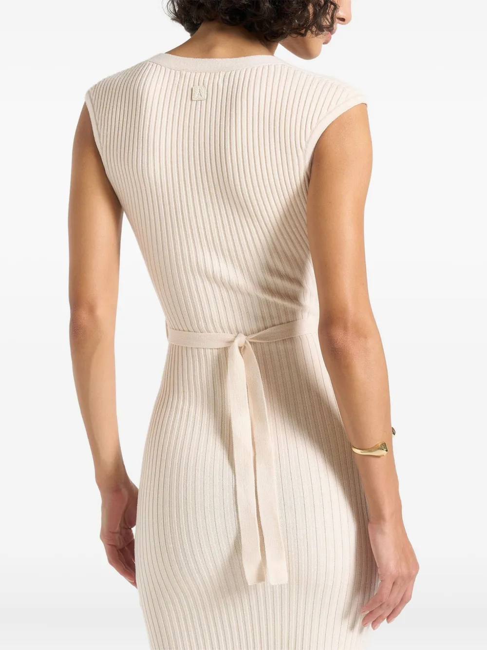 Manière De Voir Helen geribbelde maxi-jurk Beige