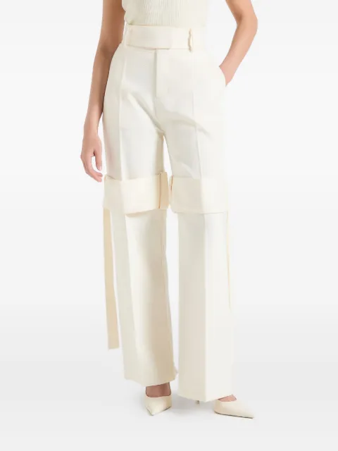 Manière De Voir belted knee-strap trousers