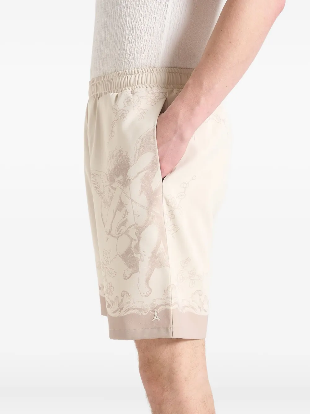 Manière De Voir Adrien shorts met barokpatroon Beige