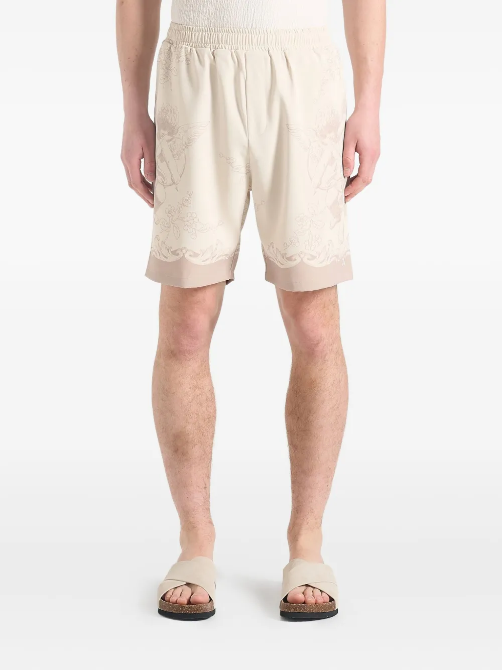 Manière De Voir Adrien shorts met barokpatroon Beige
