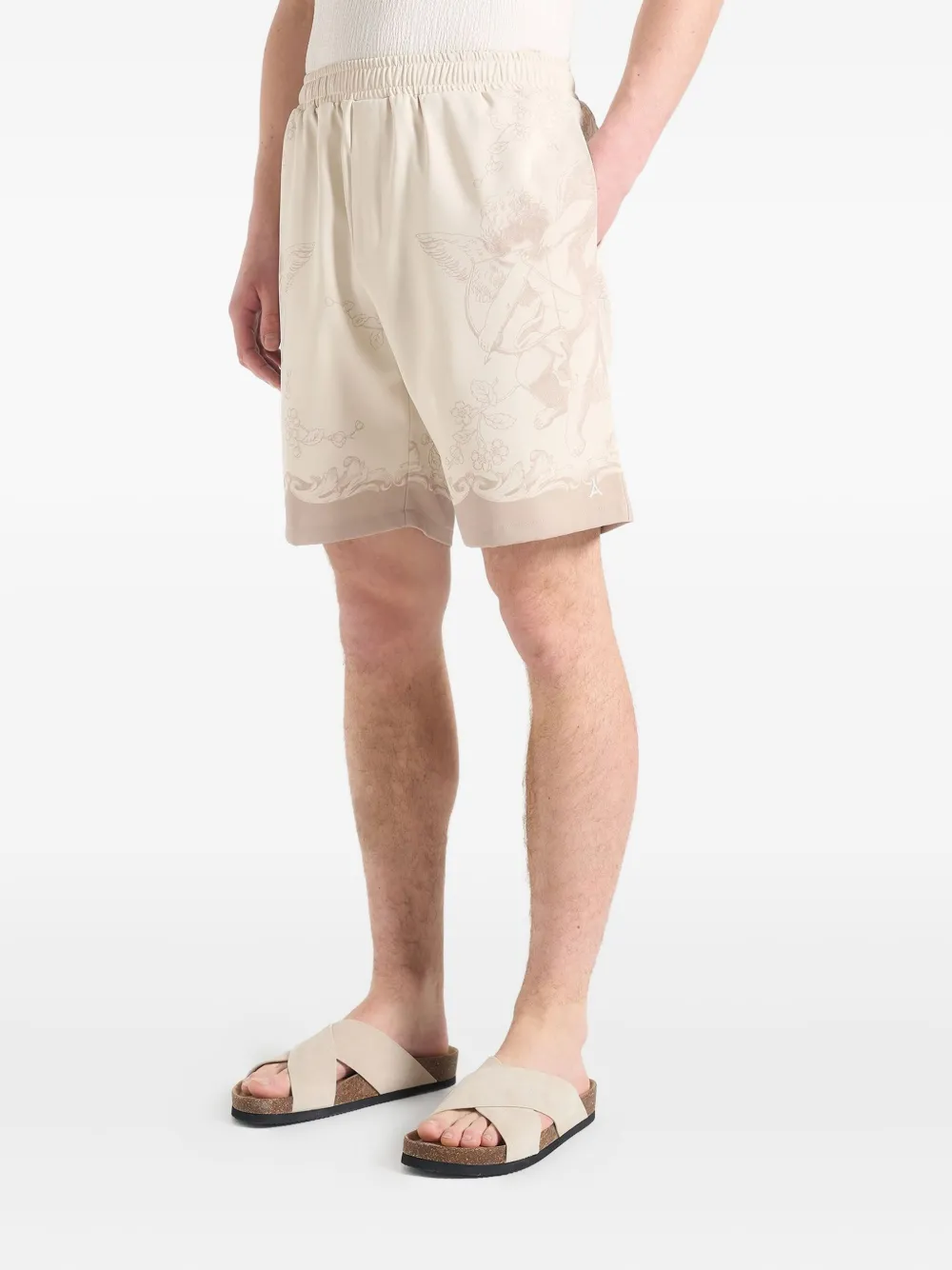 Manière De Voir Adrien shorts met barokpatroon Beige