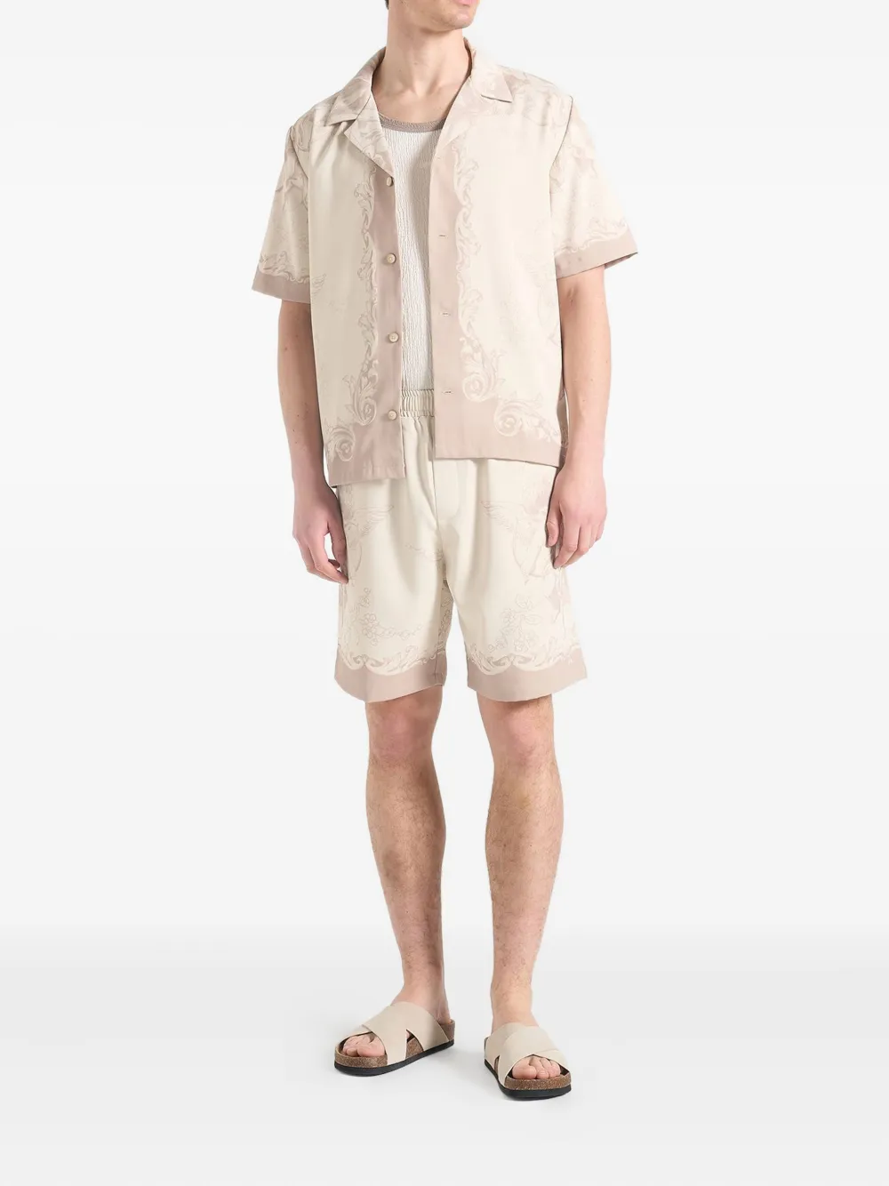 Manière De Voir Adrien baroque-pattern shorts | Track & Running Shorts | Image 2
