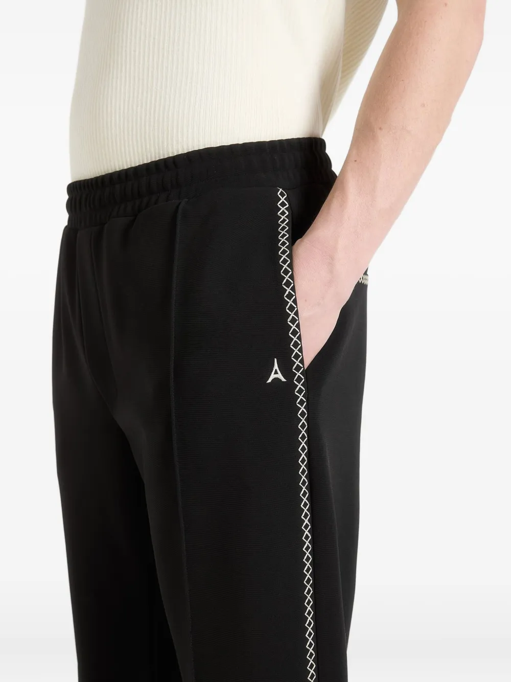 Manière De Voir Gael broek met zijstreep Zwart
