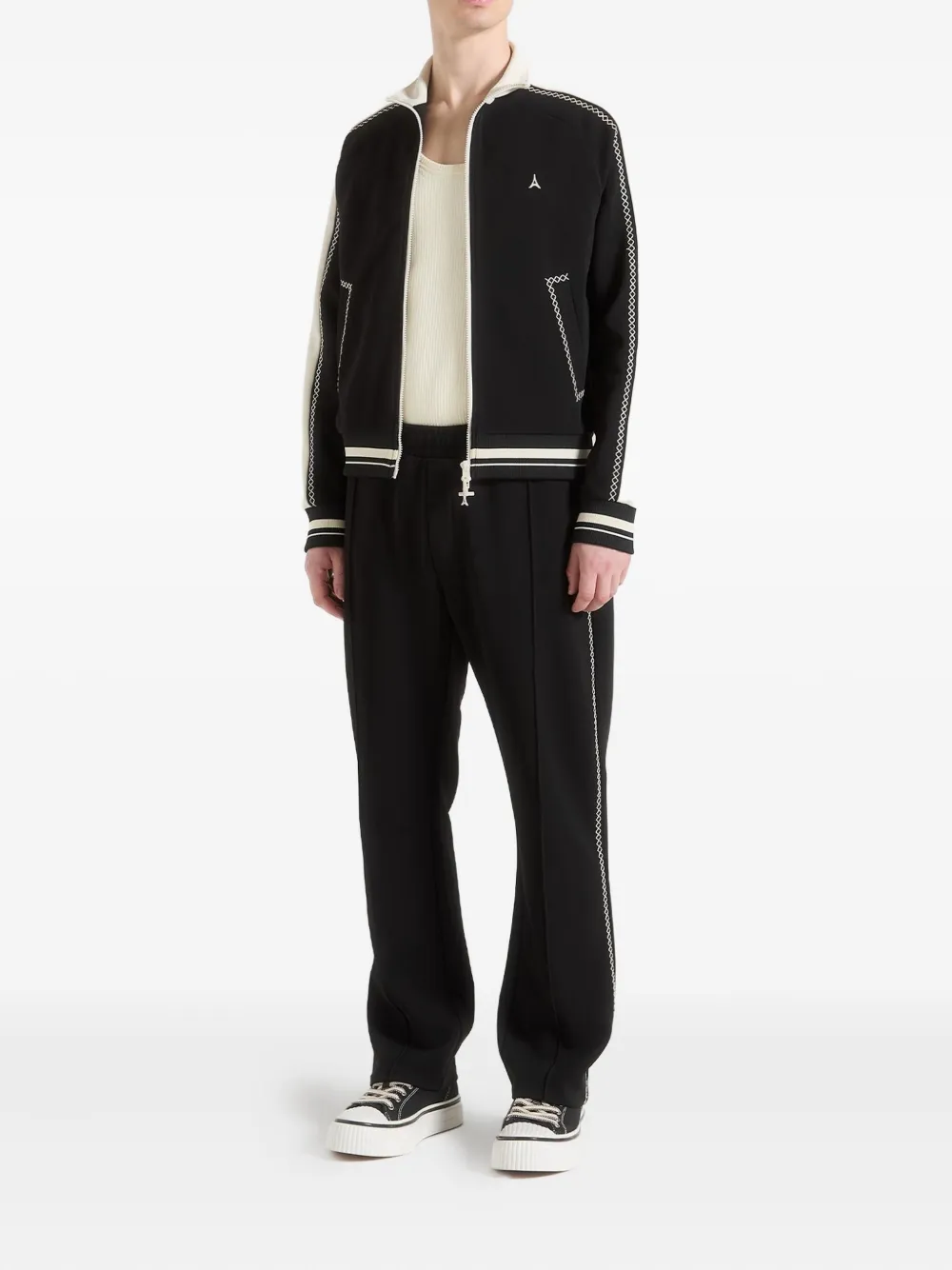 Manière De Voir Tristan whipstitch raglan track jacket | Sweatshirts | Image 2