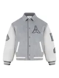 Manière De Voir Oscar Mona Lisa wool-blend varsity jacket - Grey