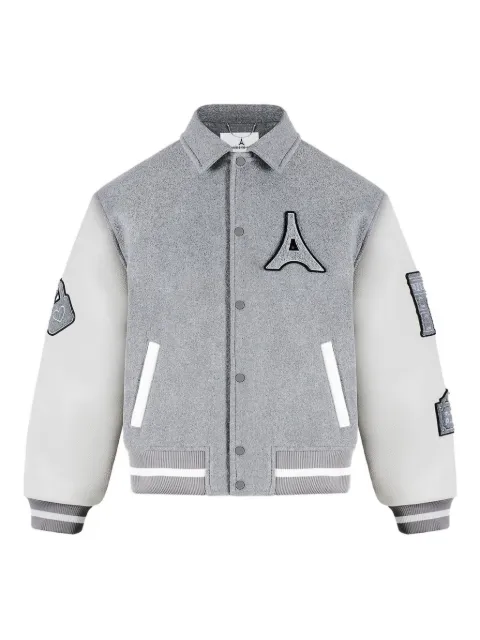 Manière De Voir Oscar leather-sleeve varsity jacket