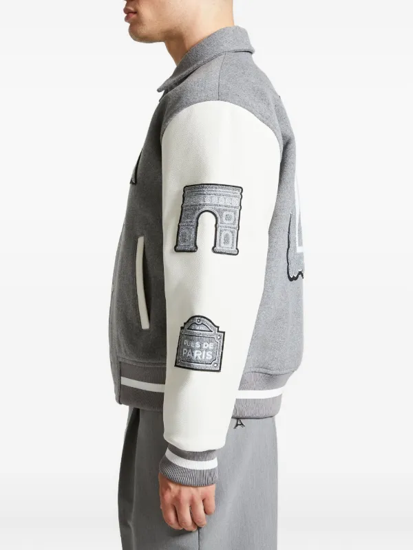 Manière De Voir Oscar Mona Lisa wool-blend Varsity Jacket