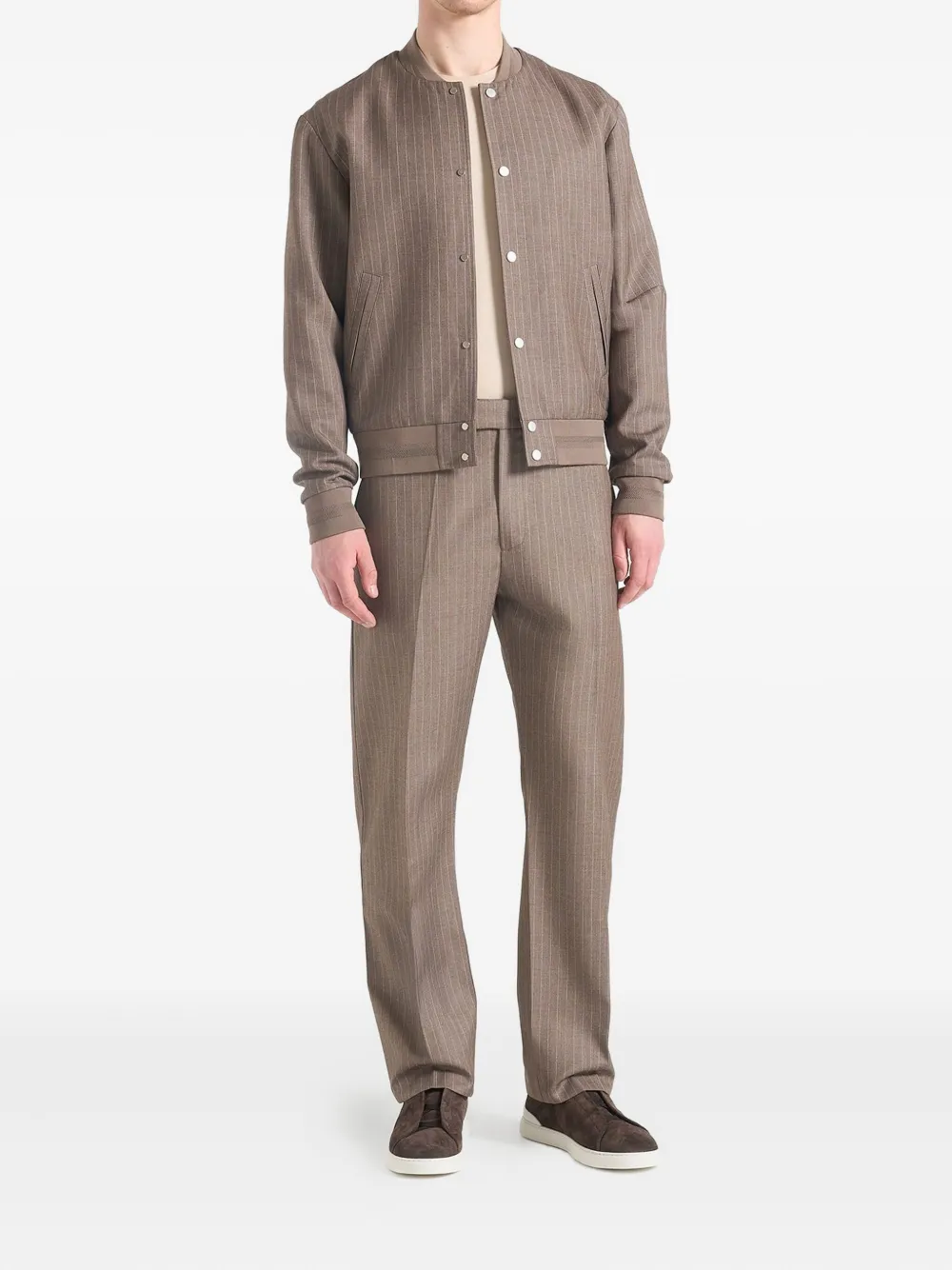 Manière De Voir Joseph broek met krijtstreep - Beige