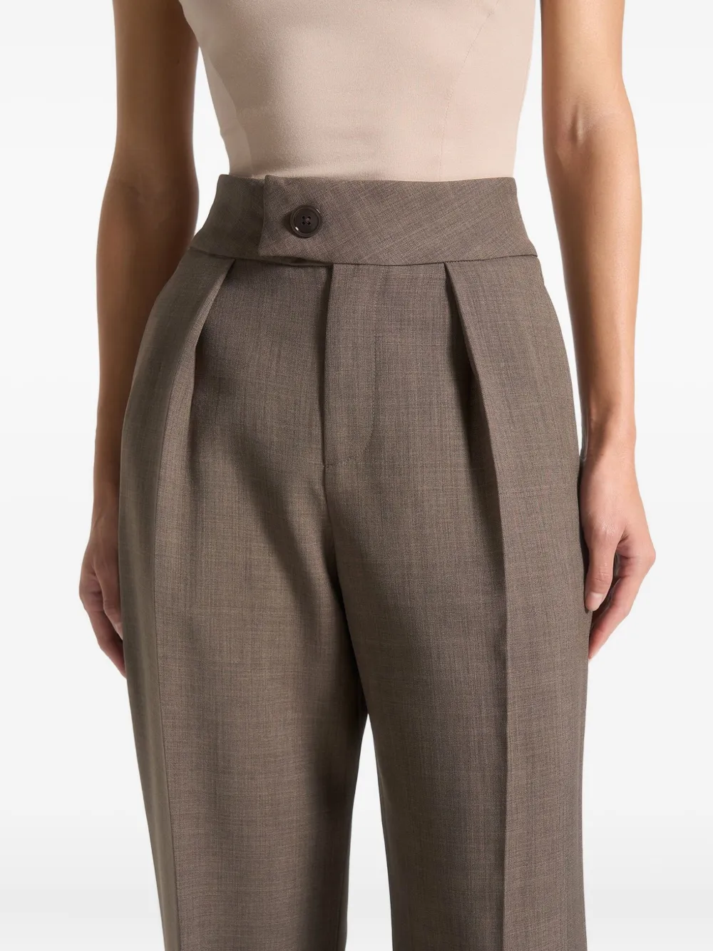 Manière De Voir Broek met geplooid detail Bruin