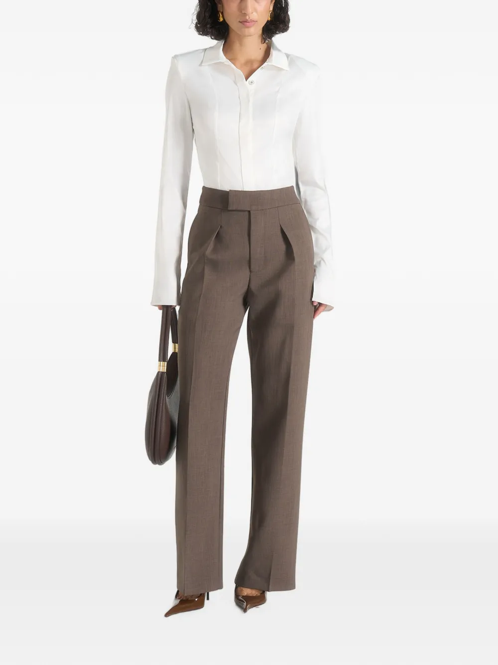 Manière De Voir Elsa high-waist pantalon Bruin