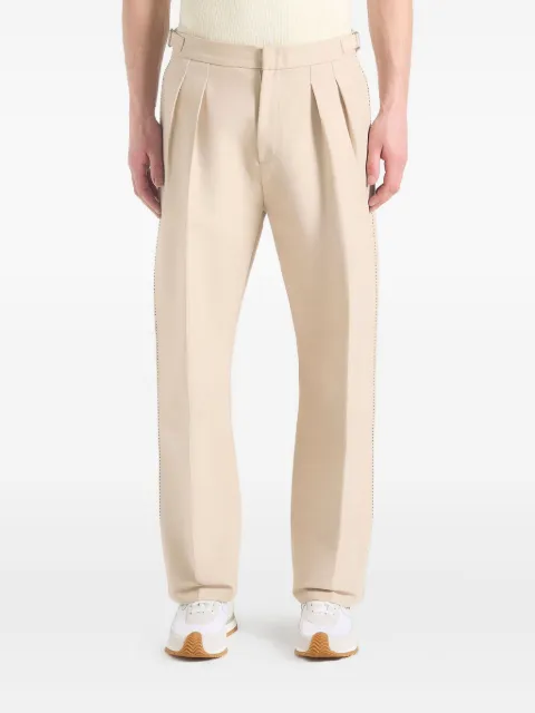 Manière De Voir Nolan twin-pleat stitch-detail trousers
