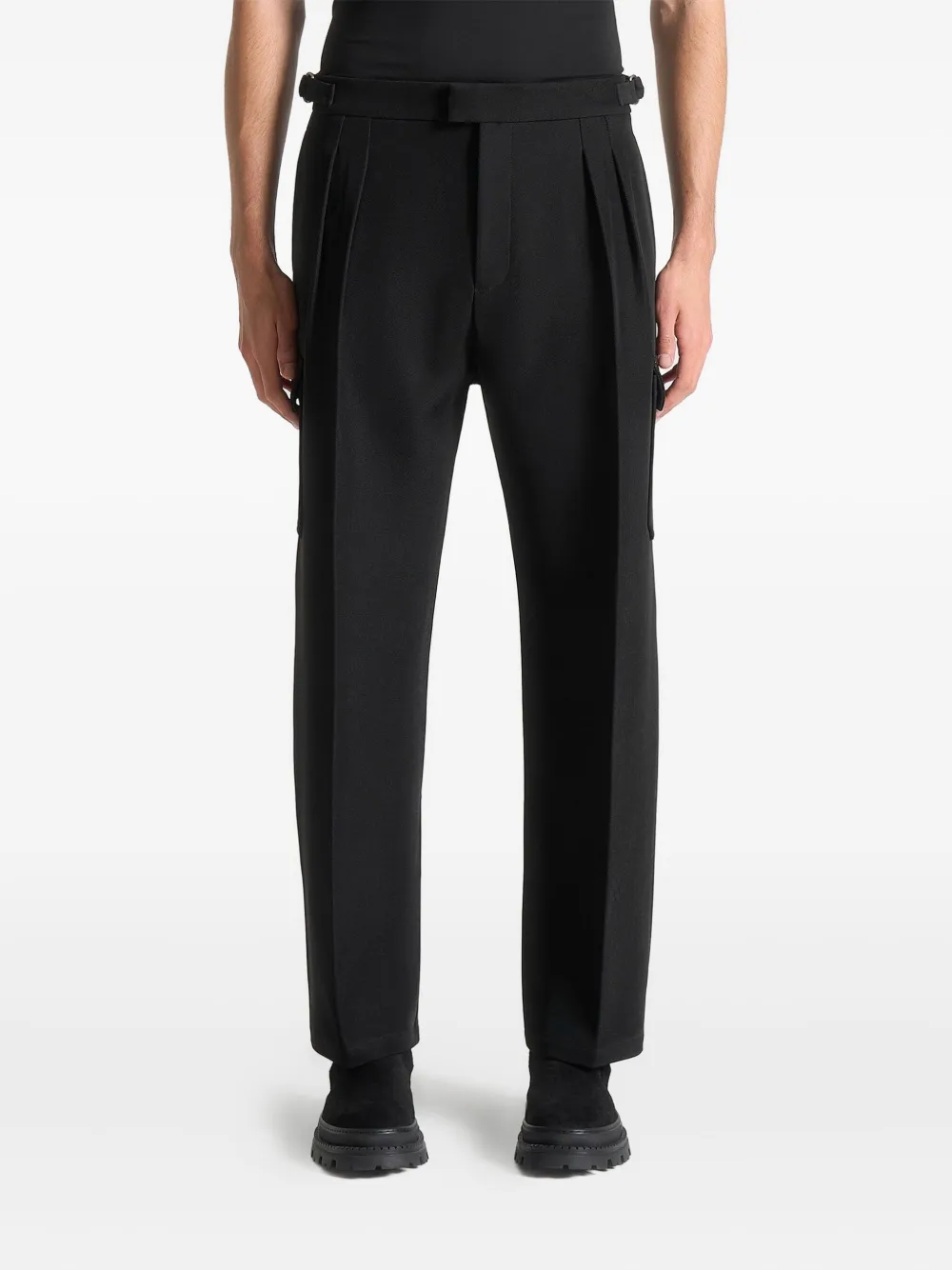 Manière De Voir Maurice double-pleated regular trousers | Black | Image 1