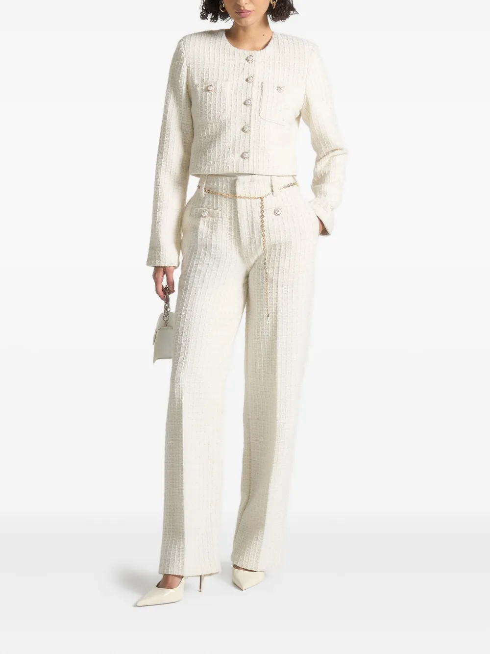 Manière De Voir Celine embellished-button tweed jacket | Tweed Jackets | Image 2