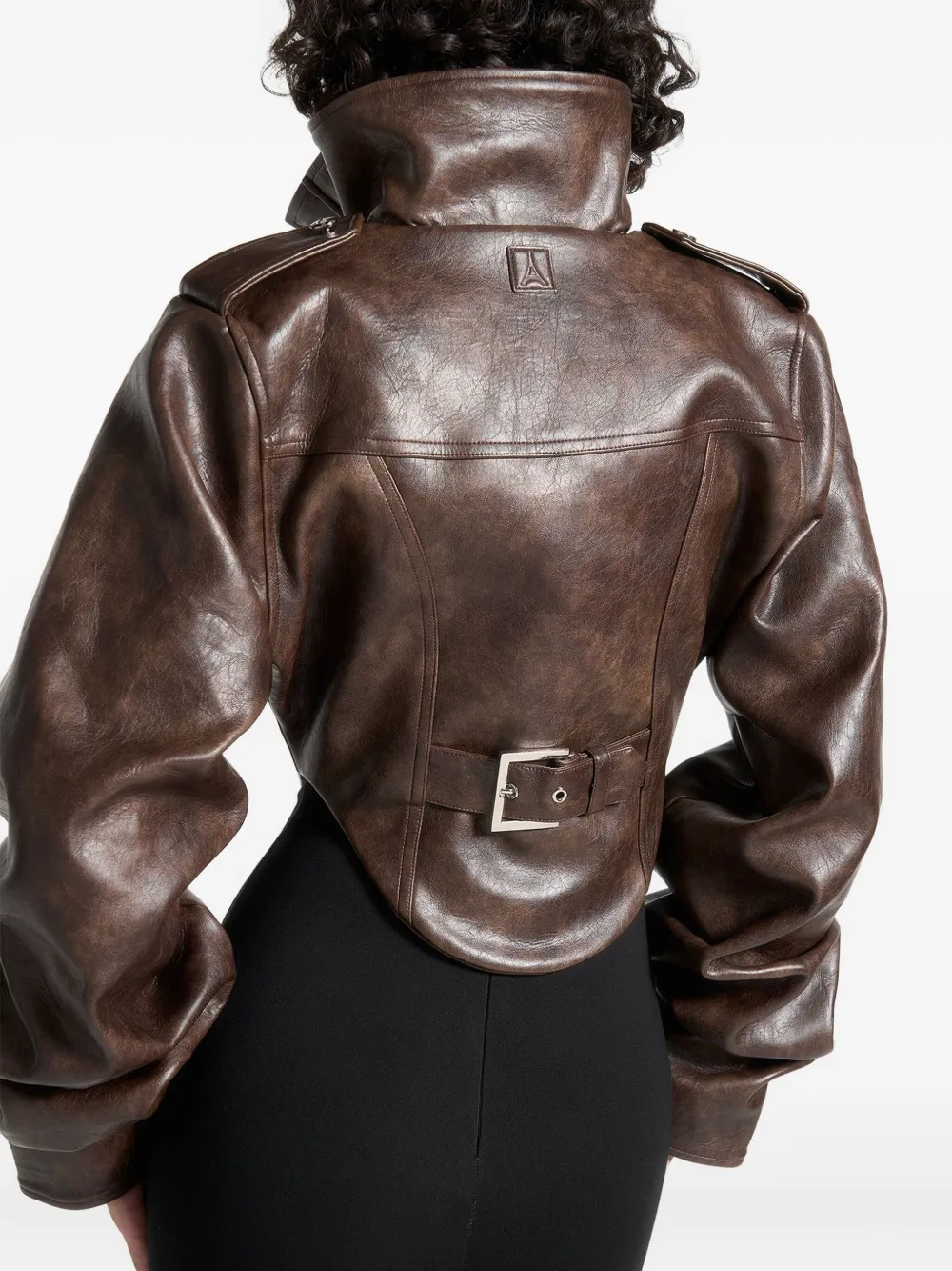 Manière De Voir Solange jack met korset0detail en geplooide mouwen Bruin