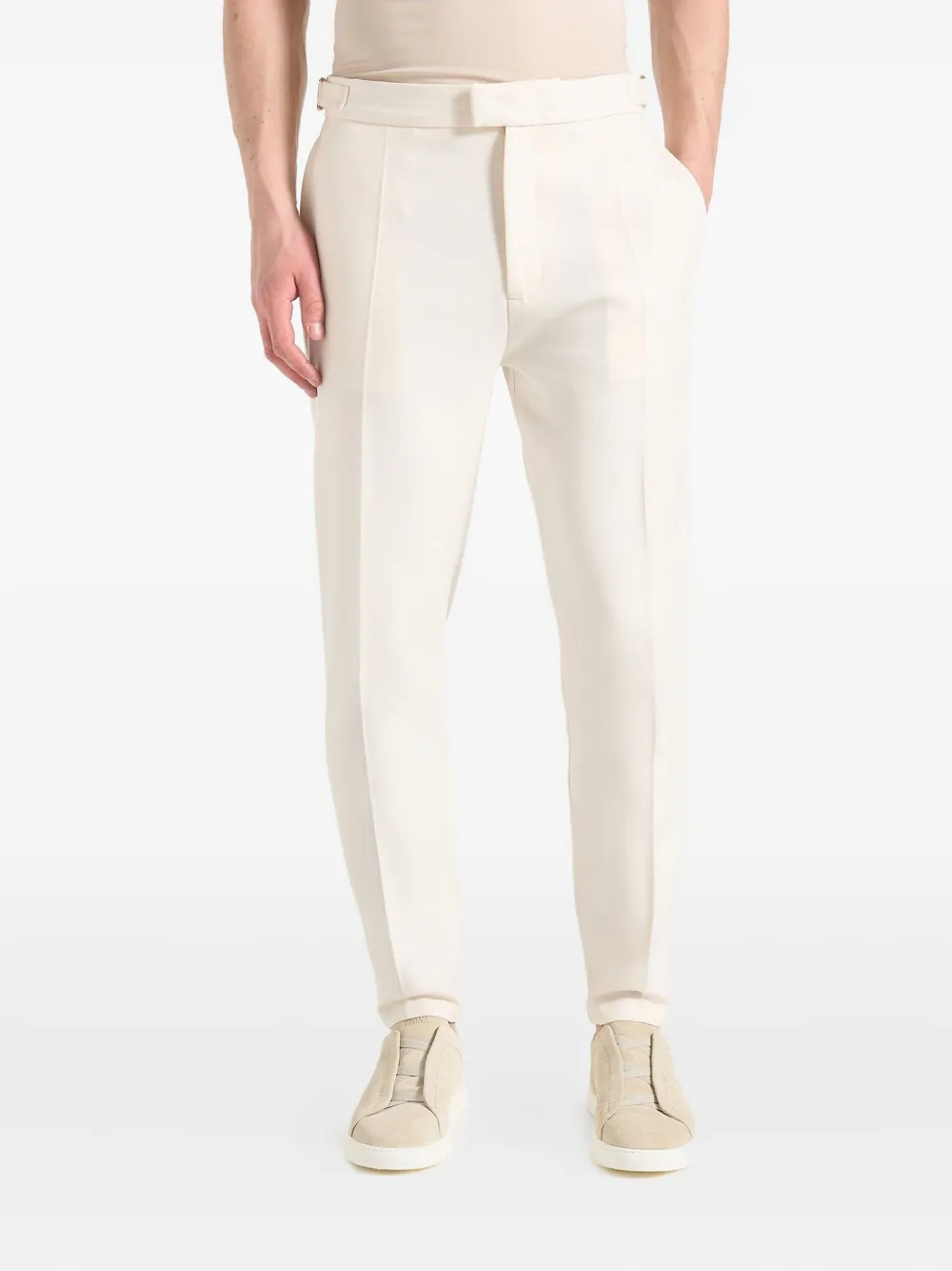 Manière De Voir Hubert side-adjuster tailored trousers | White | Image 1