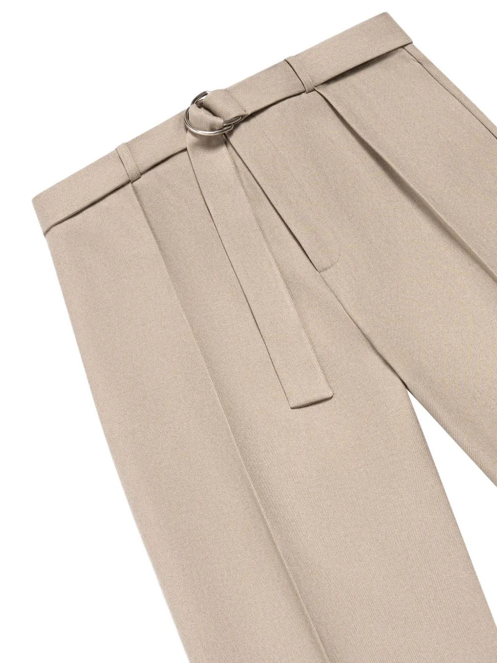 Manière De Voir Geplooide broek met ceintuur Beige