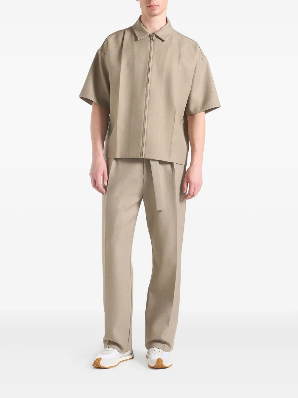 Manière De Voir belted pressed-crease trousers | Tailored Pants | Image 2