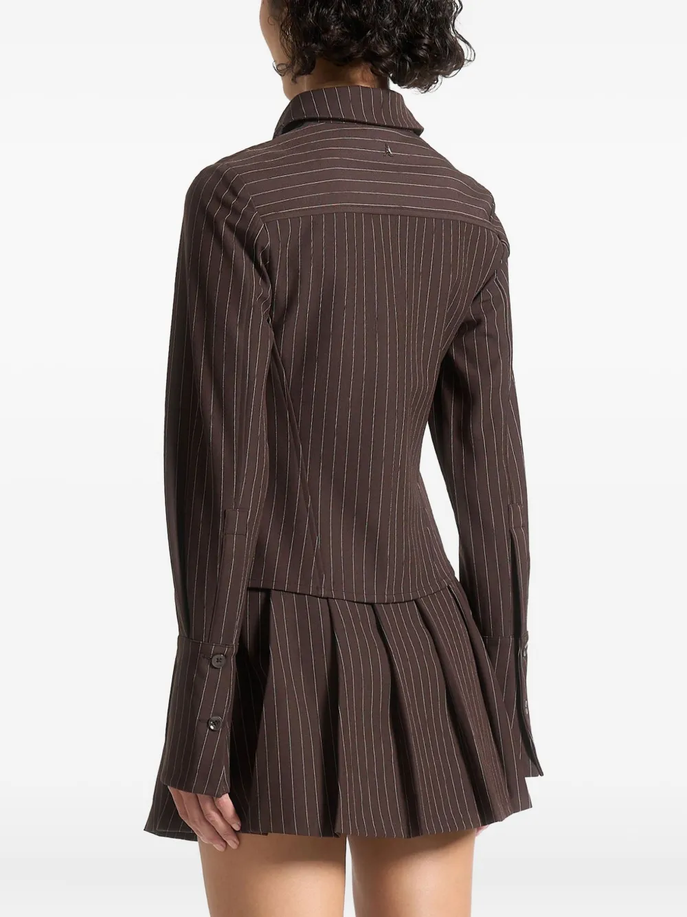 Manière De Voir Blouse met krijtstreep Bruin