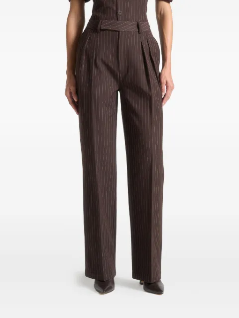 Manière De Voir pinstripe twin-pleat trousers