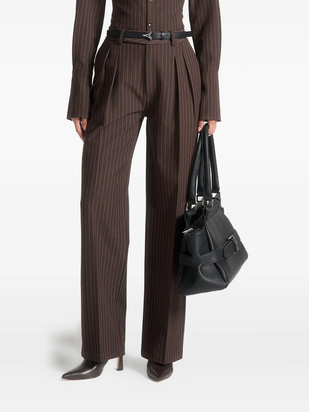 Manière De Voir pinstripe twin-pleat trousers | Slacks | Image 2