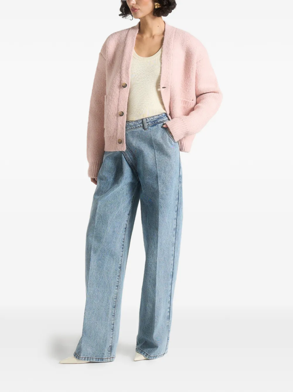 Manière De Voir Charlie gebreid vest Roze