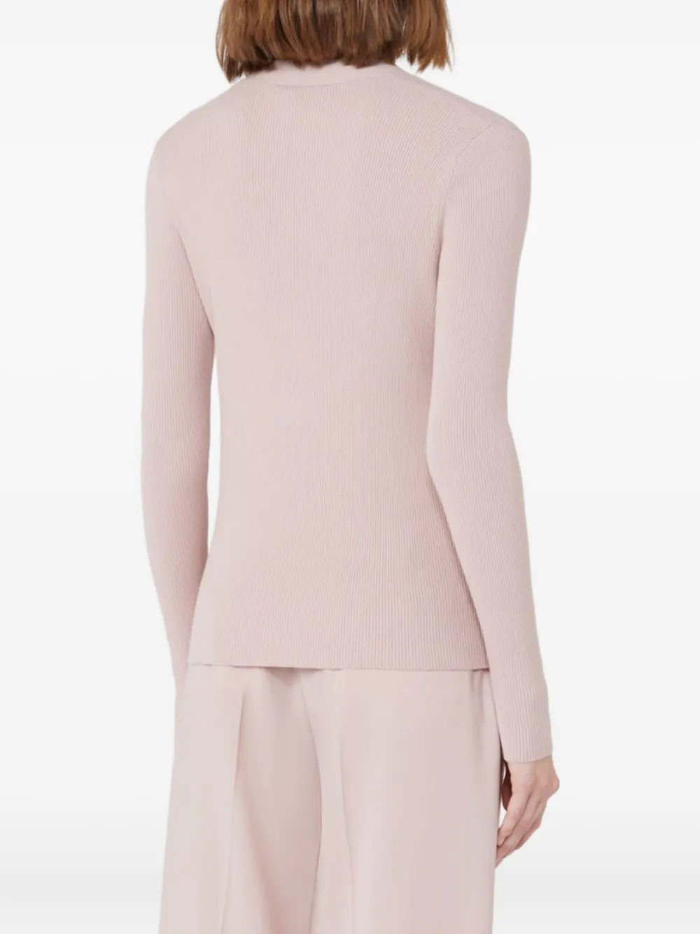 Weekend Max Mara Gabriel geribbeld vest met V-hals Roze