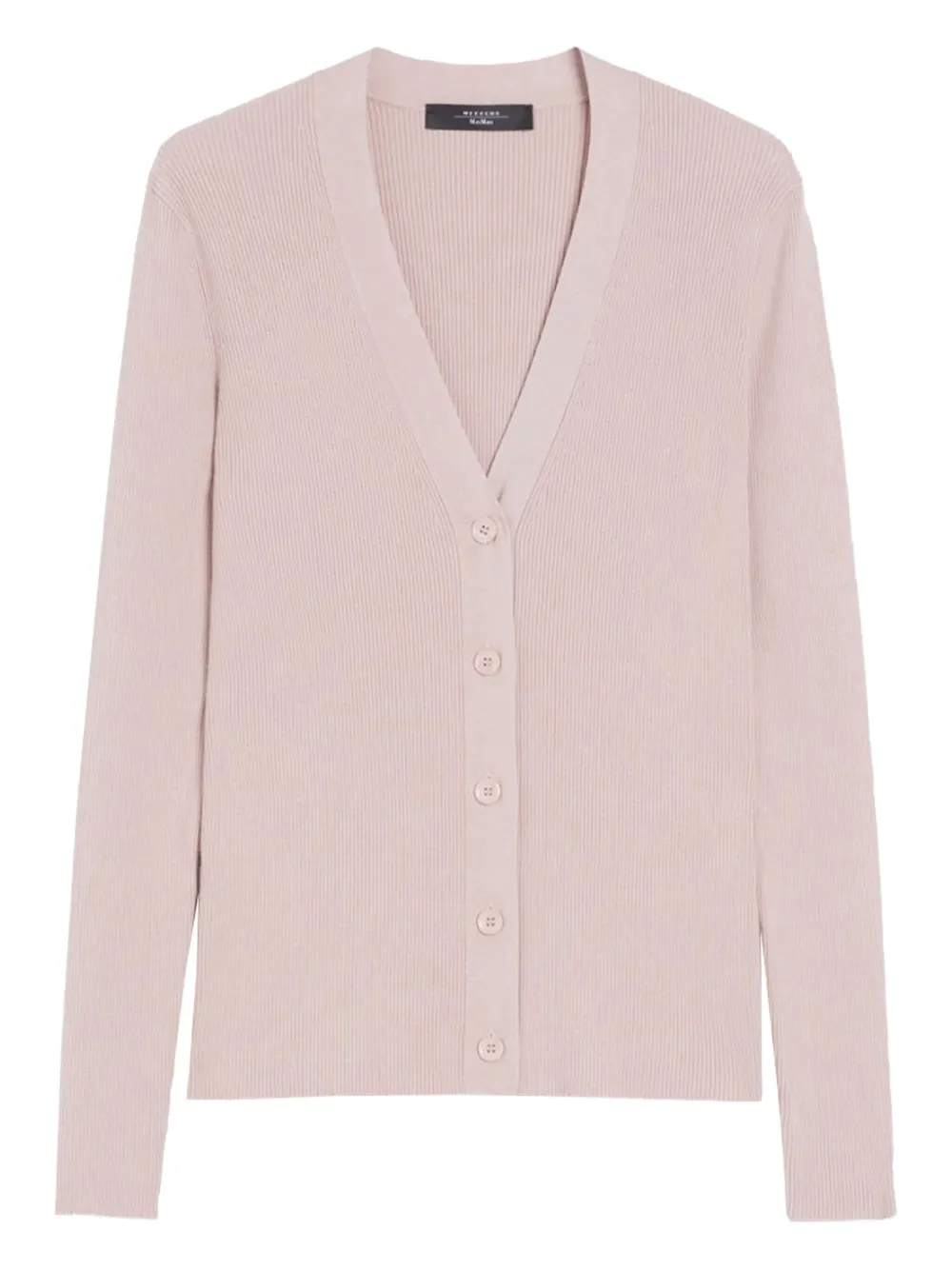 Weekend Max Mara Gabriel ribbed V-neck cardigan | Pink | Image 1