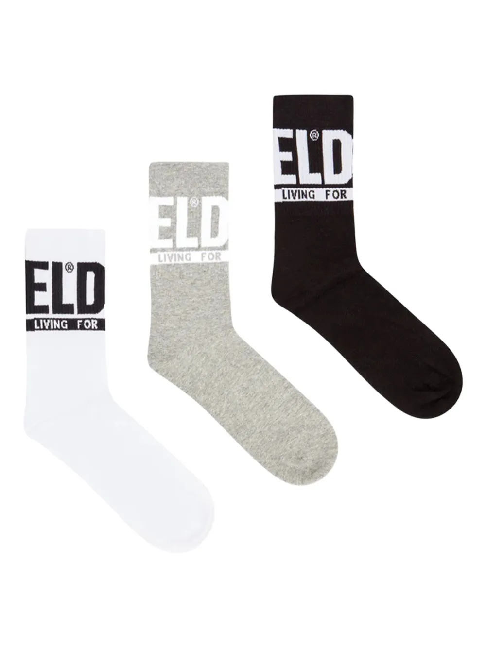 Diesel logo-detail socks (pack of three) | Black | Image 1