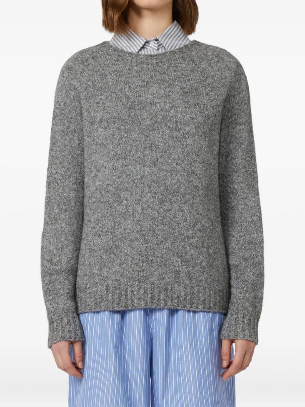 Weekend Max Mara Trui met raglan mouwen en geribbelde afwerking Grijs