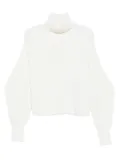 P.A.R.O.S.H. roll-neck ribbed sweater - White