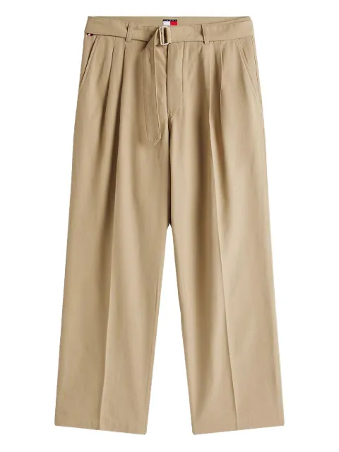 Tommy Hilfiger pleated belted trousers