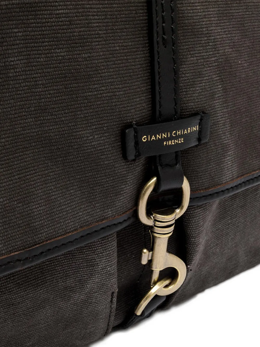 GIANNI CHIARINI Berlino leather-trimmed shoulder bag Zwart
