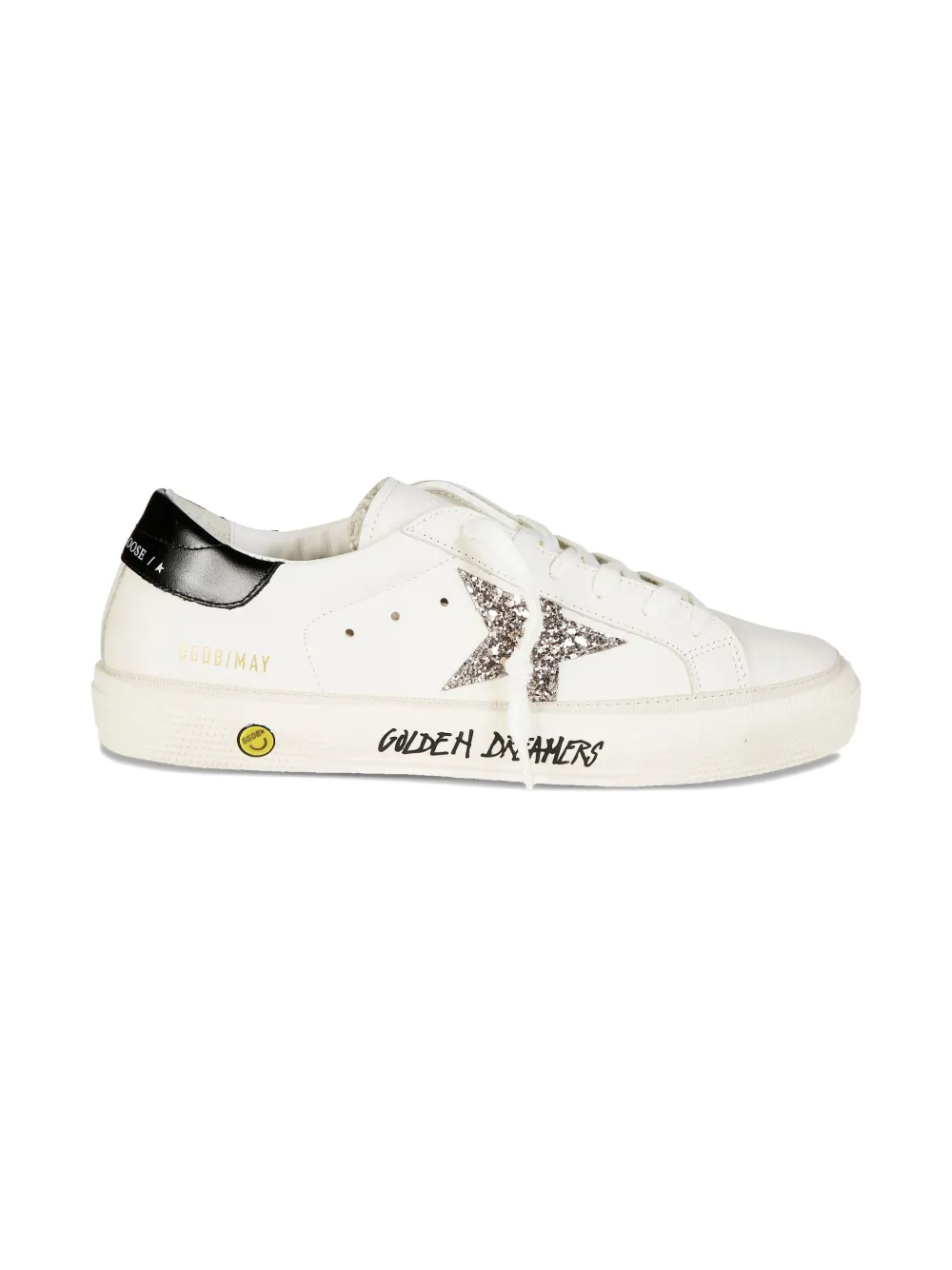 Golden Goose Kids May leather sneakers White