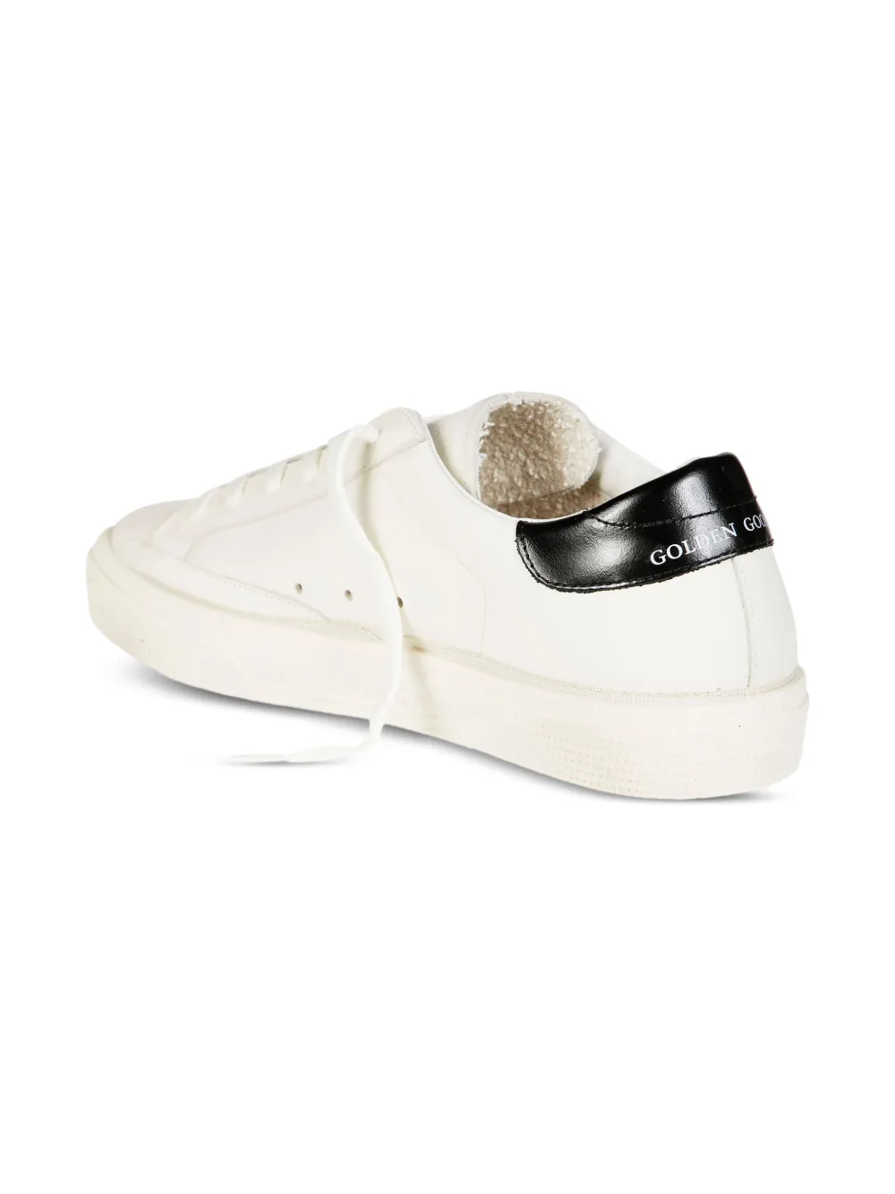 Golden Goose Kids May leren sneakers Wit