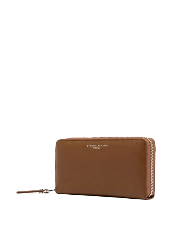 GIANNI CHIARINI Cartera Con Compartimentos y Cierre Marrón